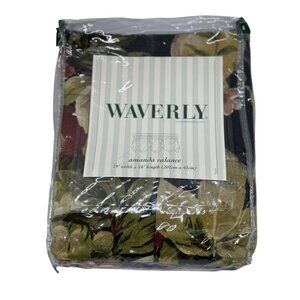 NIP Waverly Amanda Botanical Floral Valance Curtain Cotton 79" x 16"